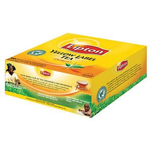 Lipton - Thee lipton yellow label met envelop 100x1.5gr | Doos a 100 stuk | 12 stuks