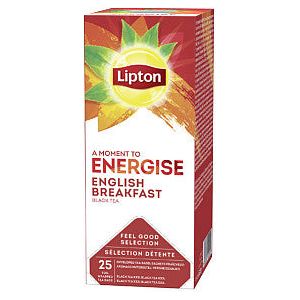 Lipton - Thee lipton energise english breakfast 25x1.5gr | Pak a 25 stuk | 6 stuks