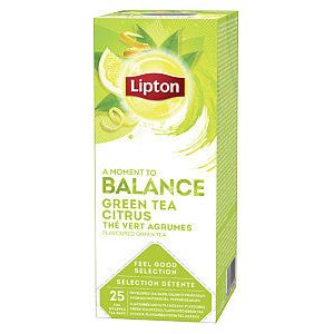 Lipton - Thee lipton balance green tea citrus 25x1.5gr | Pak a 25 stuk | 6 stuks
