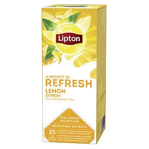 Lipton - Thee lipton refresh lemon 25x1.5gr | Pak a 25 stuk | 6 stuks
