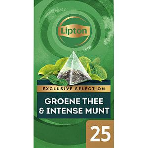 Lipton - Thee lipton exclusive groene thee munt 25x2gr | Pak a 25 stuk | 6 stuks