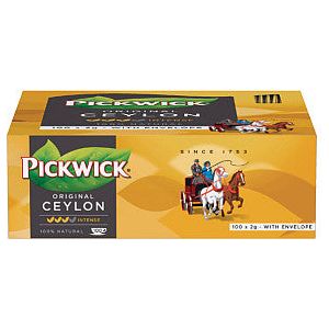 Pickwick - Thee pickwick ceylon 100x2gr met envelop | Pak a 100 stuk | 6 stuks