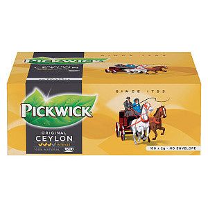 Pickwick - Thee pickwick ceylon 100x2gr zonder envelop | Pak a 100 stuk | 6 stuks