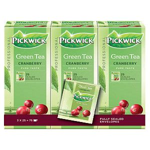 Pickwick - thé Pickwick Green Cranberry 25x1.5gr | 3 pièces