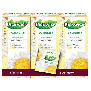 Pickwick - Thee pickwick camomile 25x1.5gr | Omdoos a 3 pak x 25 stuk