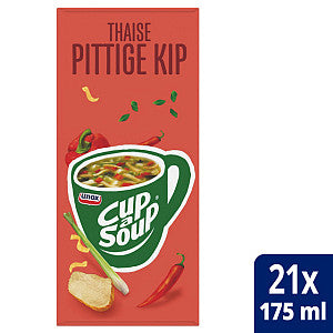 Unox - Cup-a-soup thaise pittige kip 175ml | Doos a 21 zak | 4 stuks