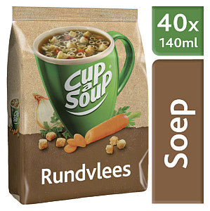 Unox - Cup-a-soup machinezak rundvlees 140ml | Zak a 40 portie | 4 stuks