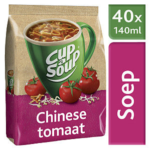 Unox - Cup-a-soup machinezak chinese tomaat 140ml | Zak a 40 portie | 4 stuks