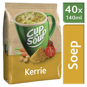Unox - Cup-a-soup machinezak kerrie 140ml | Zak a 40 portie | 4 stuks