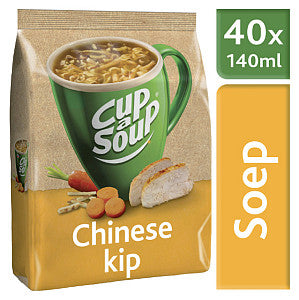 Unox - Cup-a-soup machinezak chinese kip 140ml | Zak a 40 portie | 4 stuks