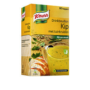 Knorr - Drinkbouillon knorr kip tuinkruiden | Doos a 80 stuk | 6 stuks