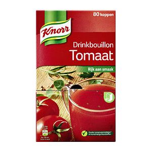 Boire du bouillon de tomate Knorr