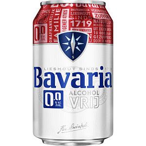Bavaria - Bier bavaria 0.0 blik 330ml | Tray a 24 blik x 330 milliliter