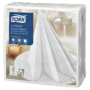 Serviettes de table Tork Premium LinStyle® 1-pli 50pcs blanc 478711