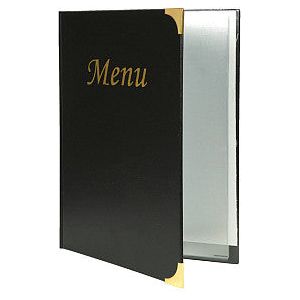 Carte menu Securit a4 4x2sachet noir