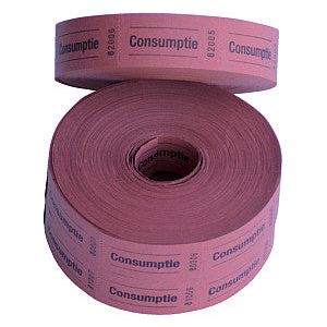 Combicraft - Consumptiebon combicraft 57x30mm 2zijdig rood | Set a 2 stuk