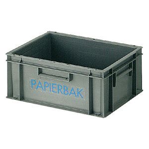 VEPA -Mülleimer - Papiersammlung Kunststoff 40x30x17,5 cm Grau | 1 Stück