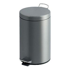 VEPA -Mülleimer - Abfallpedalbehälter um 12 Liter Mat Edelstahl | 1 Stück | 2 Stücke