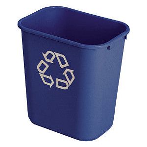 Rubbermaid - Boîte en papier Recyclage moyen 26L bleu | 1 pièce