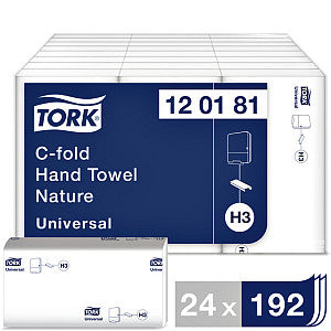 Tork - Handtuch H3 Universal C -Fold Naturel 120181 | Box einen 24 Anzug