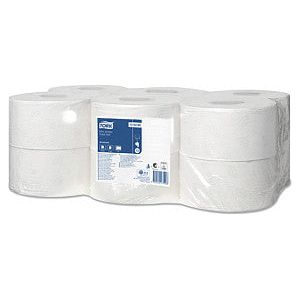 Tork - Toilettenpapier T2 Mini Advanced 2LGS Weiß 120280 | 12 Rollenpackungen