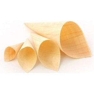 Amuse > Amuse hout - Houten puntzak diameter 45mmx130mm naturel 100 stuks