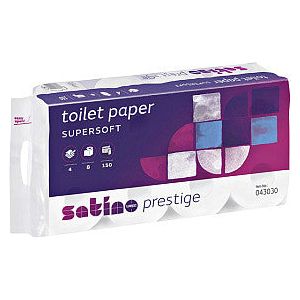 Satino by WEPA - Toiletpapier satino prestige 4lgs 150vel wit | Omdoos a 9 pak x 8 rol