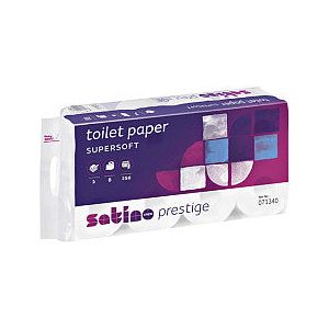 Satino by WEPA - Toiletpapier satino prestige 3lgs 250vel wit | Omdoos a 8 pak x 8 rol