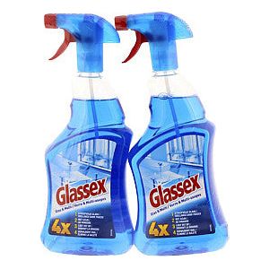 Glassex - Glasreiniger glassex multispray 2x750ml | Krimp a 2 flacon | 6 stuks