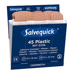 Salvequick - Pleister navulling plastic 6036 | Doos a 6 pak