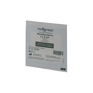 FixFirst - Gaascompres fixfirst steriel 5x5cm | Pak a 16 stuk