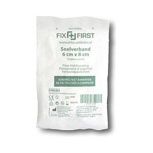 FixFirst - Snelverband fixfirst gerold 6x8cm | Pak a 10 stuk