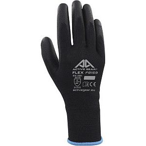 ActiveGear - Grip Glove PU -flex S Black | 1 Paar