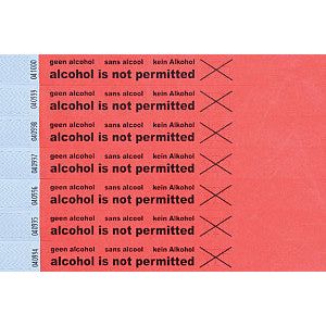 Combicraft - Polsband combicraft alcohol not permitted | Blister a 100 stuk | 25 stuks