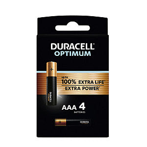 Duracell - Batterie Duracell Optimum AAA 4st | Blasen Sie ein 4 -Stück | 8 Stücke