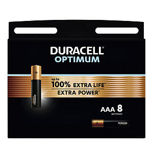 Batterie Duracell Optimum 100% 8xAAA | 8 pièces