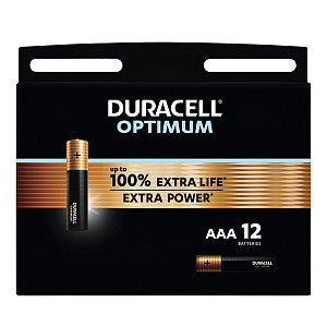 Duracell - Batterij duracell optimum aaa 12st | Blister a 12 stuk