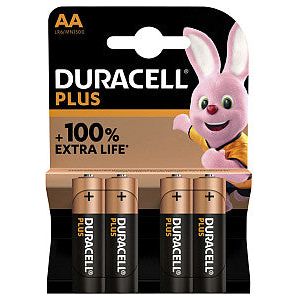 Duracell - Batterij duracell plus aa 4st | Blister a 4 stuk | 20 stuks