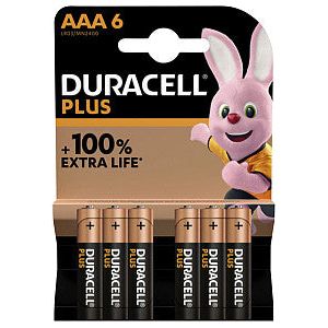 Duracell - Batterij duracell plus aaa 6st | Blister a 6 stuk
