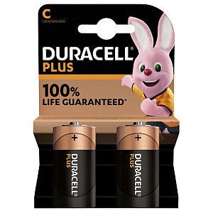 Duracell - Batterij duracell plus c 2st | Blister a 2 stuk | 10 stuks