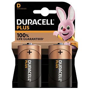 Duracell - Batterij duracell plus d 2st | Blister a 2 stuk | 10 stuks