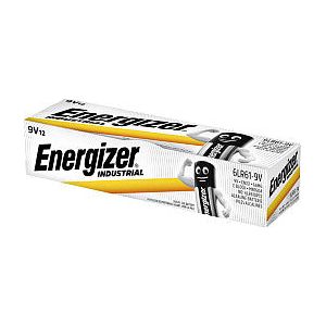 Energizer - Batterie Industrial Industrial 9 Volt Alcaline Boîte de 12 pièces