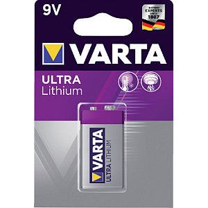 Varta - Batterij 9v lithium professional | Blister a 1 stuk | 10 stuks