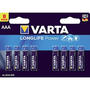 Varta - Batterij aaa longlife power | Blister a 8 stuk