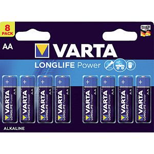 Varta - Batterij aa longlife power | Blister a 8 stuk