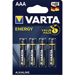 Varta - Batterij aaa energy | Blister a 4 stuk | 10 stuks