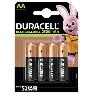 Duracell - Batterie wiederaufladbare Duracell AA Ultra RCR 2500mah | Blasen Sie ein 4 -Stück | 10 Stück