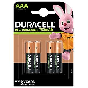 Duracell - Batterie wiederaufladbar 4xaaa 750mah Plus