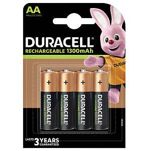 Duracell - Batterie INLB Langlebiger AA Plus RCR 1300mah | Blasen Sie ein 4 -Stück