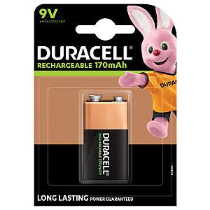 Duracell - Batterij oplaadbaar duracell 9v hr9v | 1 stuk | 10 stuks